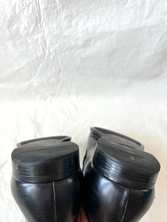 Giorgio Armani loafers black leather textured horsebit UK 8 US 9 slip on shoes main image 8